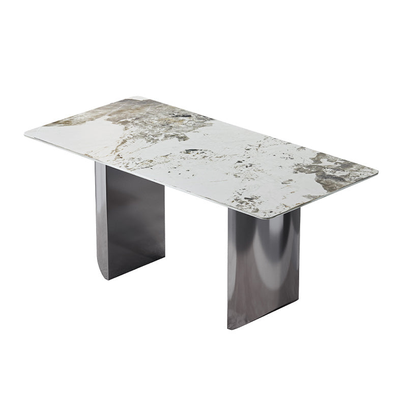 Modern minimalist rock slab dining table