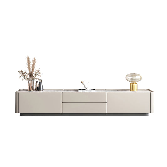 Italian-style light luxury rock slab painted TV cabinet