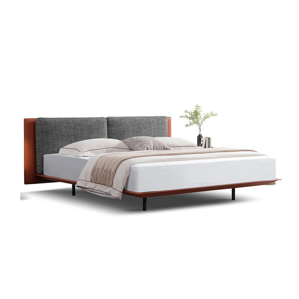 Saddle leather, light luxury, floating bed