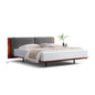 Saddle leather, light luxury, floating bed