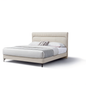 Modern light luxury genuine leather soft bed, bedroom double bed