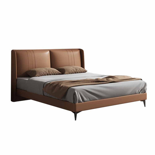 Top-grain leather soft bed