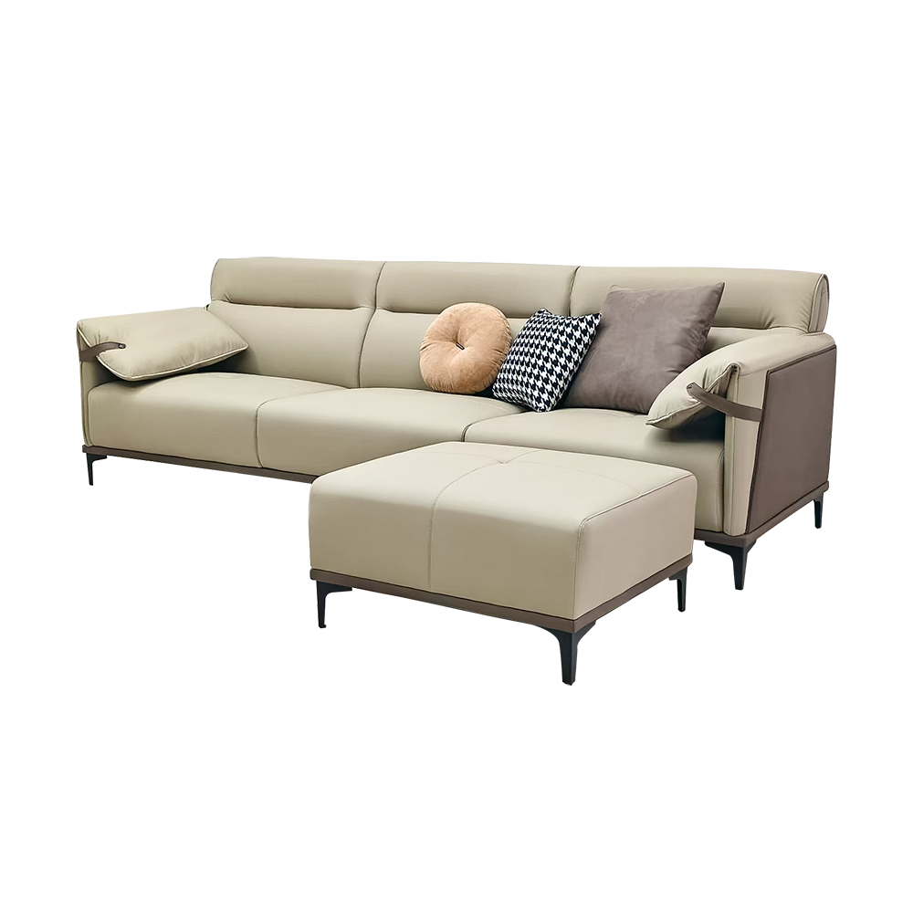 Xinshe Sofa Straight Three-Seater + Ottoman